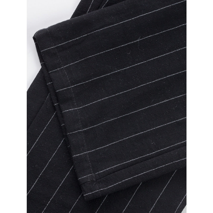 Men’s Full Size Striped Wide Leg Pant Plus Size Apparel and Accessories