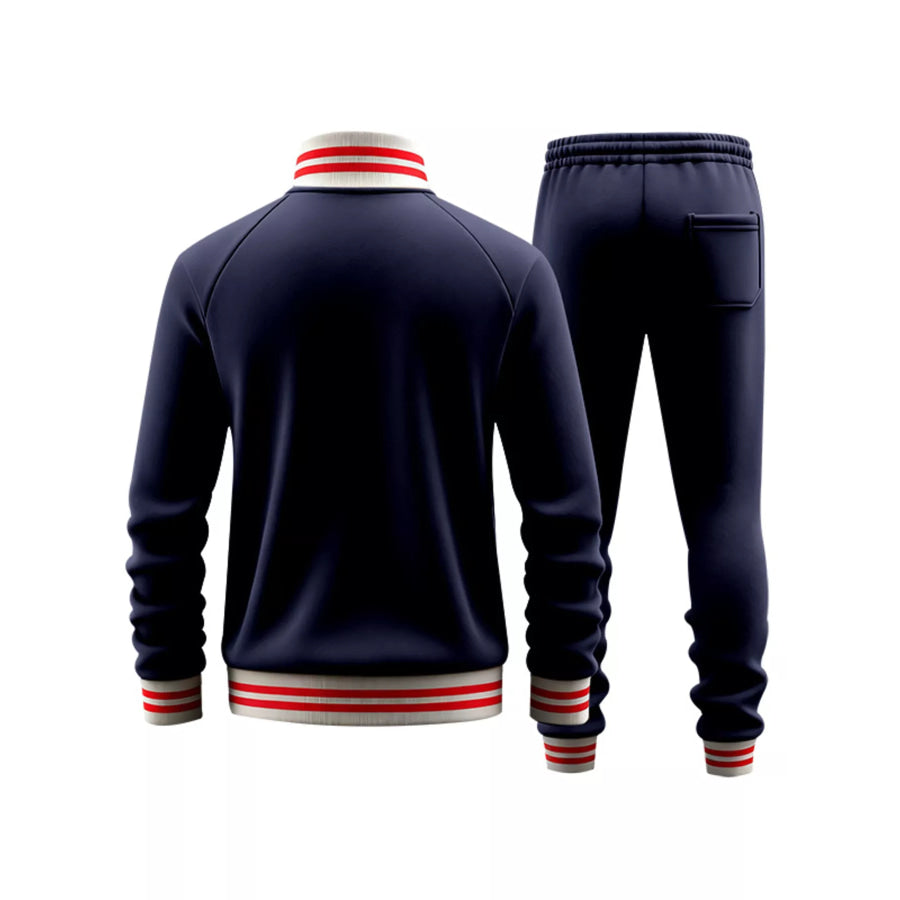 Men’s Full Size Striped Zip Up Outerwear and Pants Plus Size Apparel and Accessories