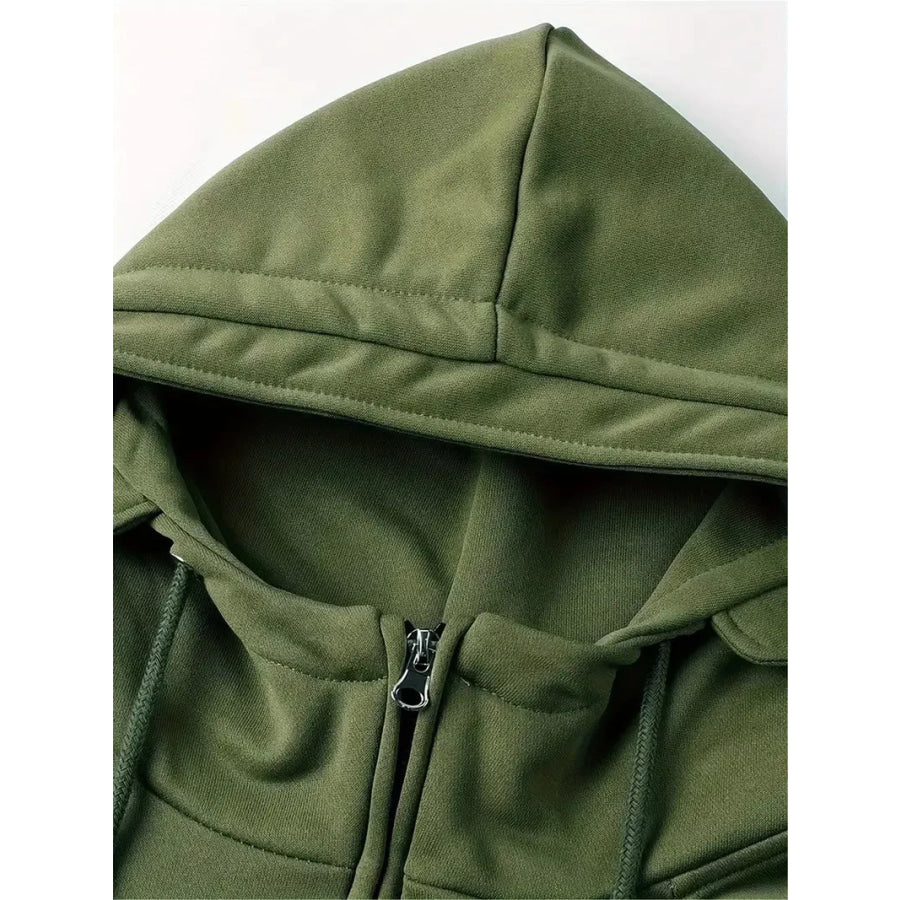 Men’s Full Size Tactical Half-Zip Hoodie with Utility Pockets Plus Apparel and Accessories