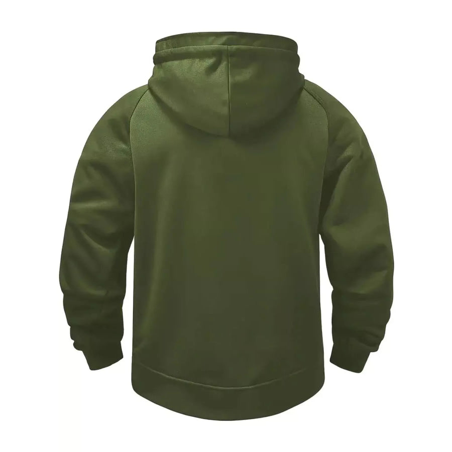 Men’s Full Size Tactical Half-Zip Hoodie with Utility Pockets Plus Apparel and Accessories