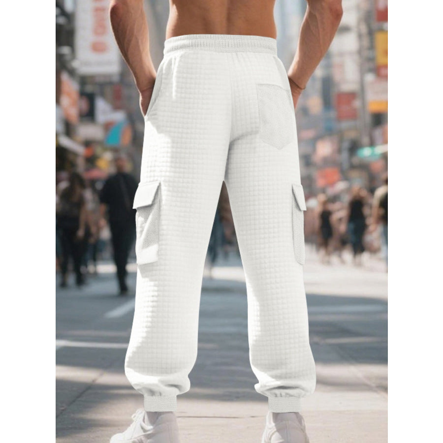 Men’s Full Size Textured Cargo Joggers Plus Size Apparel and Accessories