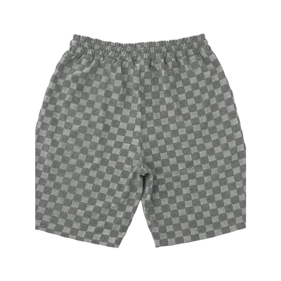 Men’s Full Size Textured Checkered Casual Shorts Plus Size Apparel and Accessories