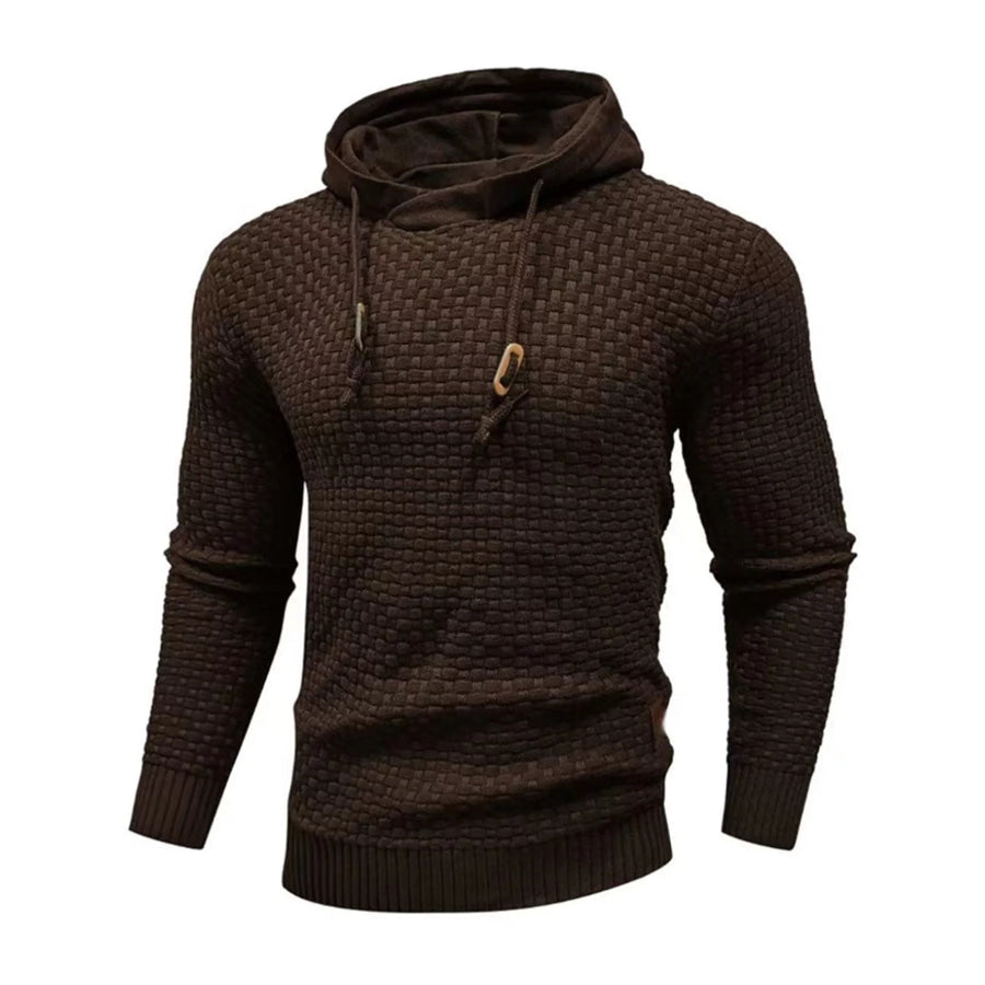 Men’s Full Size Textured Knit Hooded Sweater Plus Apparel and Accessories