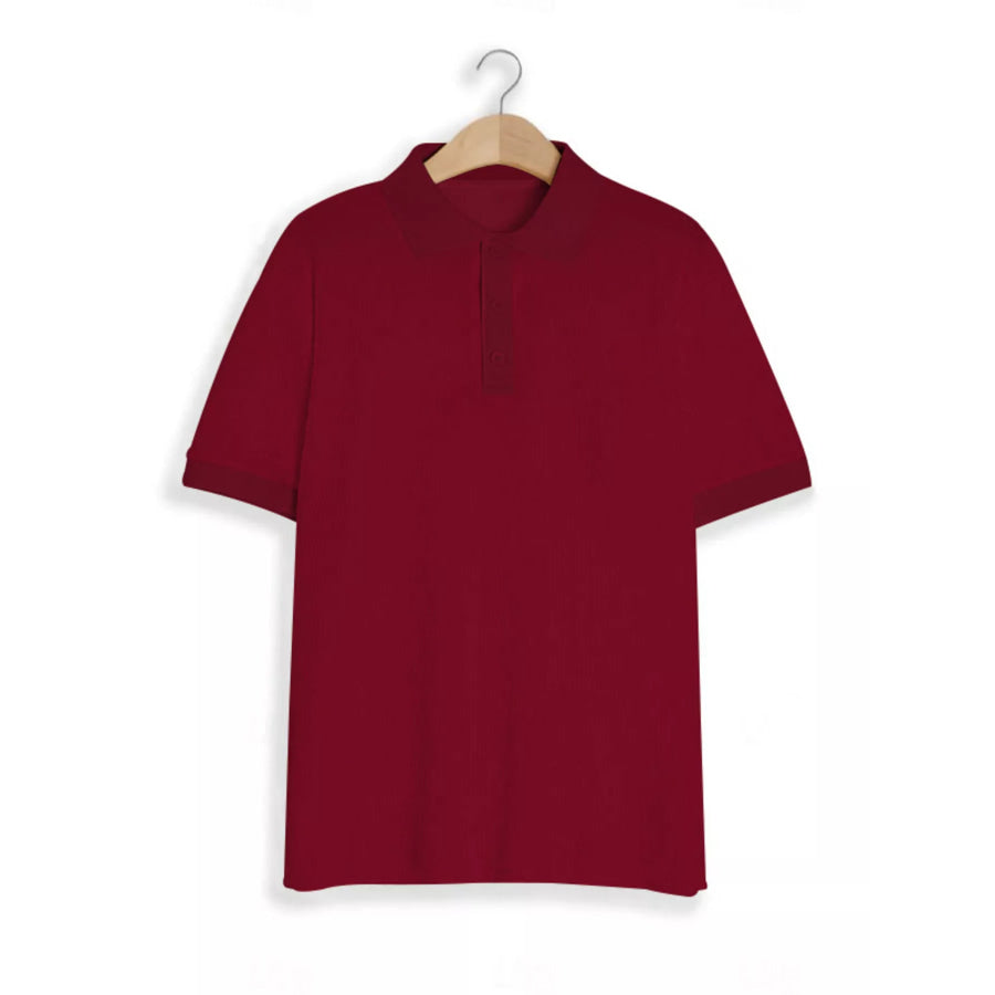 Men’s Full Size Textured Slim Fit Short Sleeve Polo Plus Size Paohong / S Apparel and Accessories