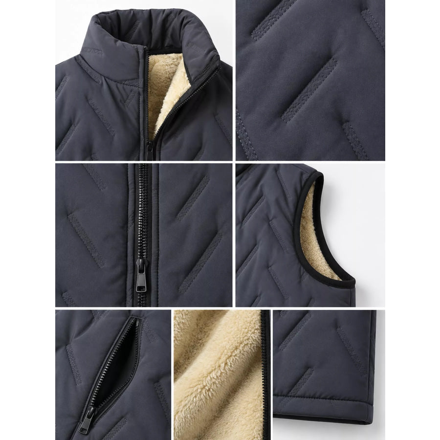 Men’s Full Size Thermal Fleece-Lined Quilted Vest Plus Apparel and Accessories