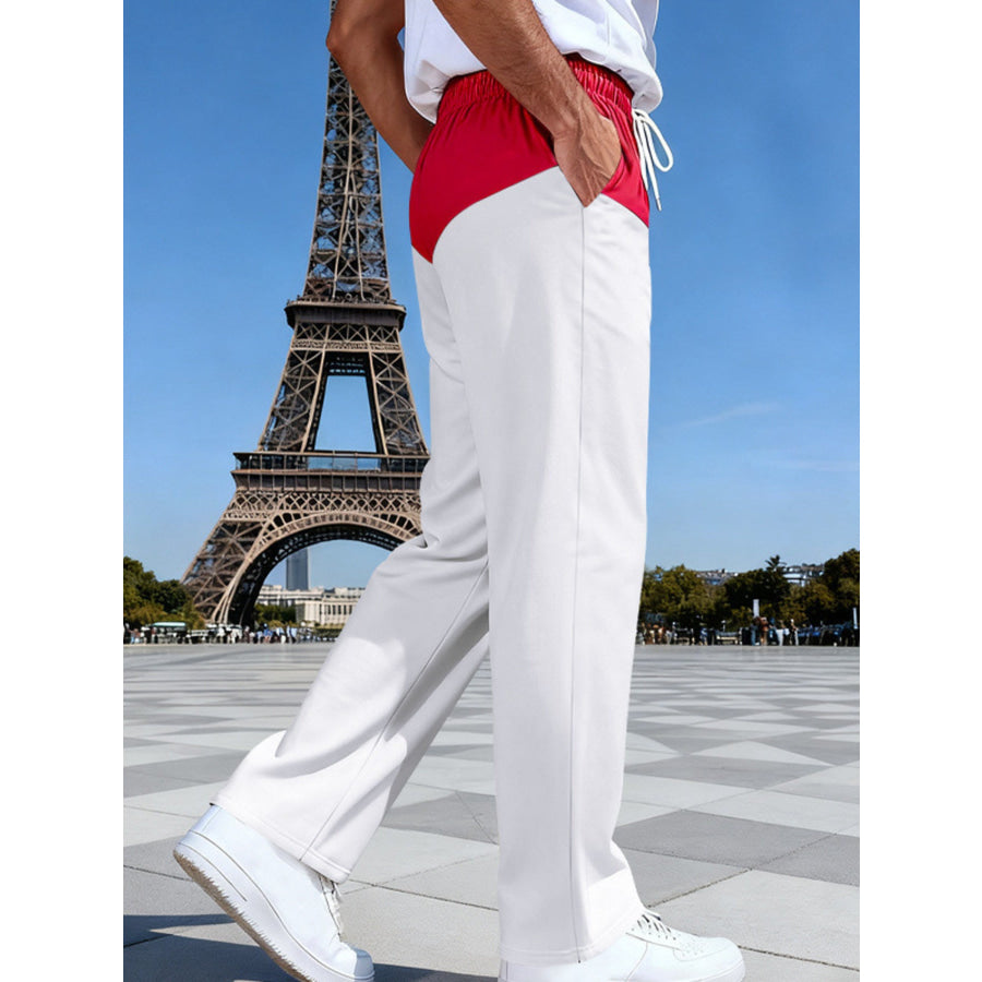 Men’s Full Size Two-Tone Relaxed Fit Pants Plus Size Apparel and Accessories