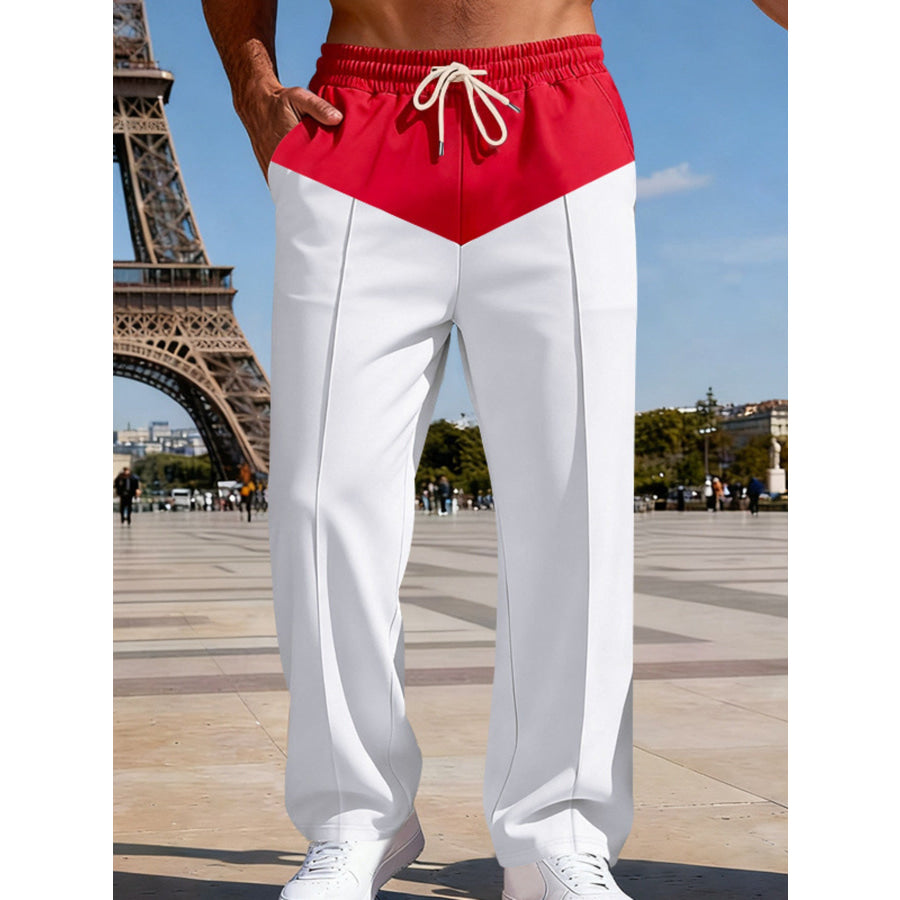 Men’s Full Size Two-Tone Relaxed Fit Pants Plus Size Apparel and Accessories