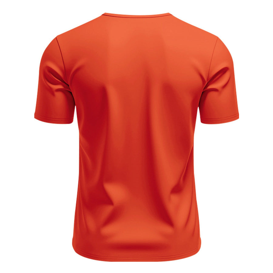 Men’s Full Size V-Neck Short Sleeve T-Shirt and Shorts Set Plus Size Apparel and Accessories