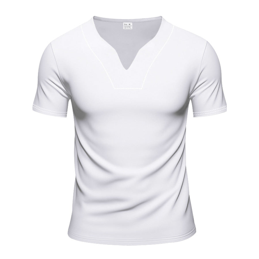 Men’s Full Size V-Neck Short Sleeve T-Shirt and Shorts Set Plus Size Apparel and Accessories