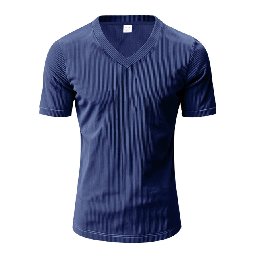 Men’s Full Size V-Neck Slim Fit T-Shirt Plus Size Apparel and Accessories