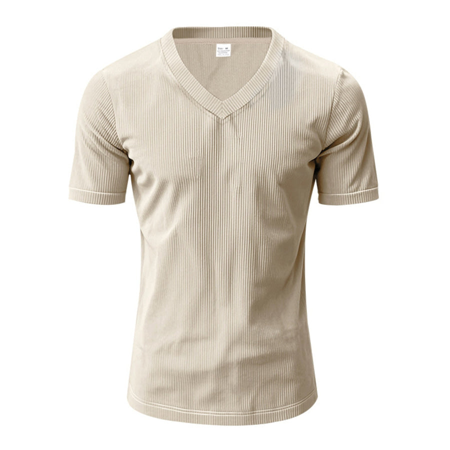 Men’s Full Size V-Neck Slim Fit T-Shirt Plus Size Apparel and Accessories
