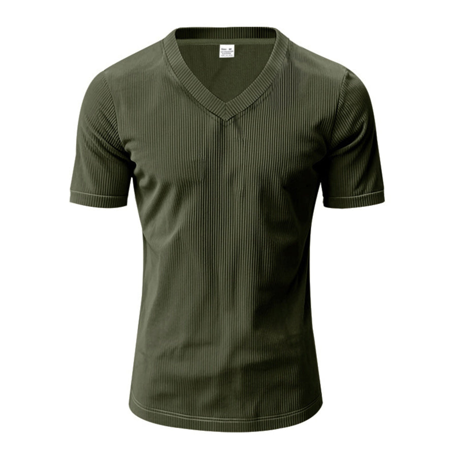 Men’s Full Size V-Neck Slim Fit T-Shirt Plus Size Apparel and Accessories