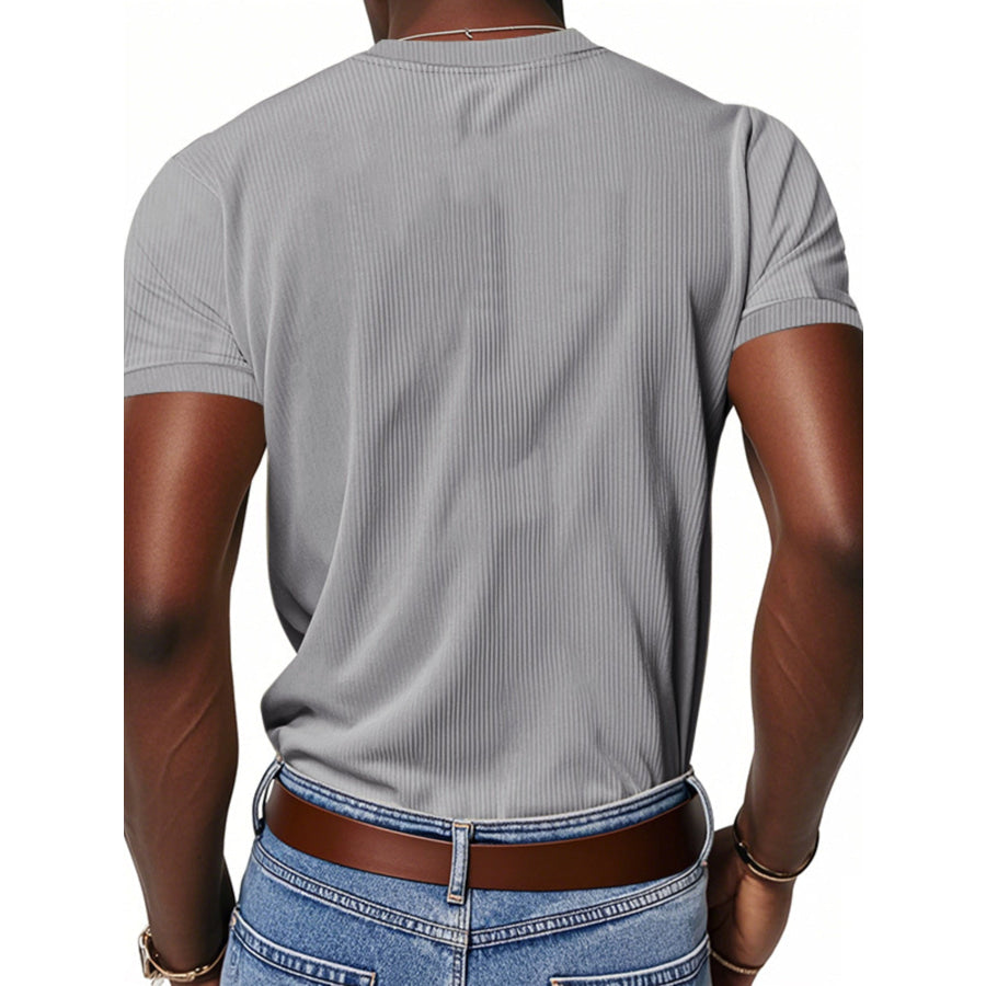 Men’s Full Size V-Neck Slim Fit T-Shirt Plus Size Apparel and Accessories