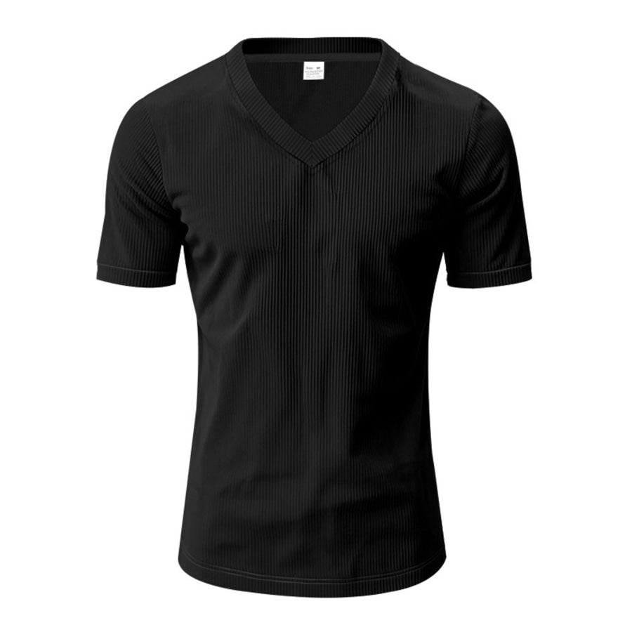 Men’s Full Size V-Neck Slim Fit T-Shirt Plus Size Apparel and Accessories