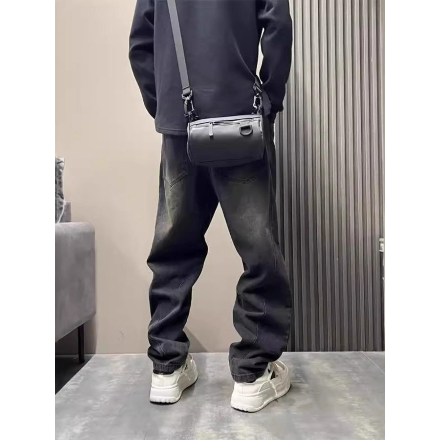 Men’s Full Size Wash Loose Fit Jeans Plus Size Apparel and Accessories