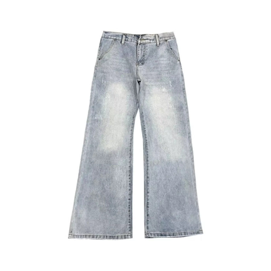 Men’s Full Size Washed Flare Jeans Plus Size Apparel and Accessories