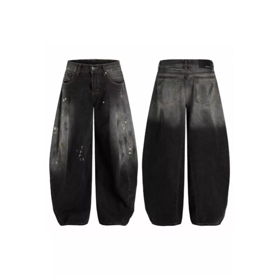 Men’s Full Size Wide Leg Distressed Jeans Plus Size Apparel and Accessories