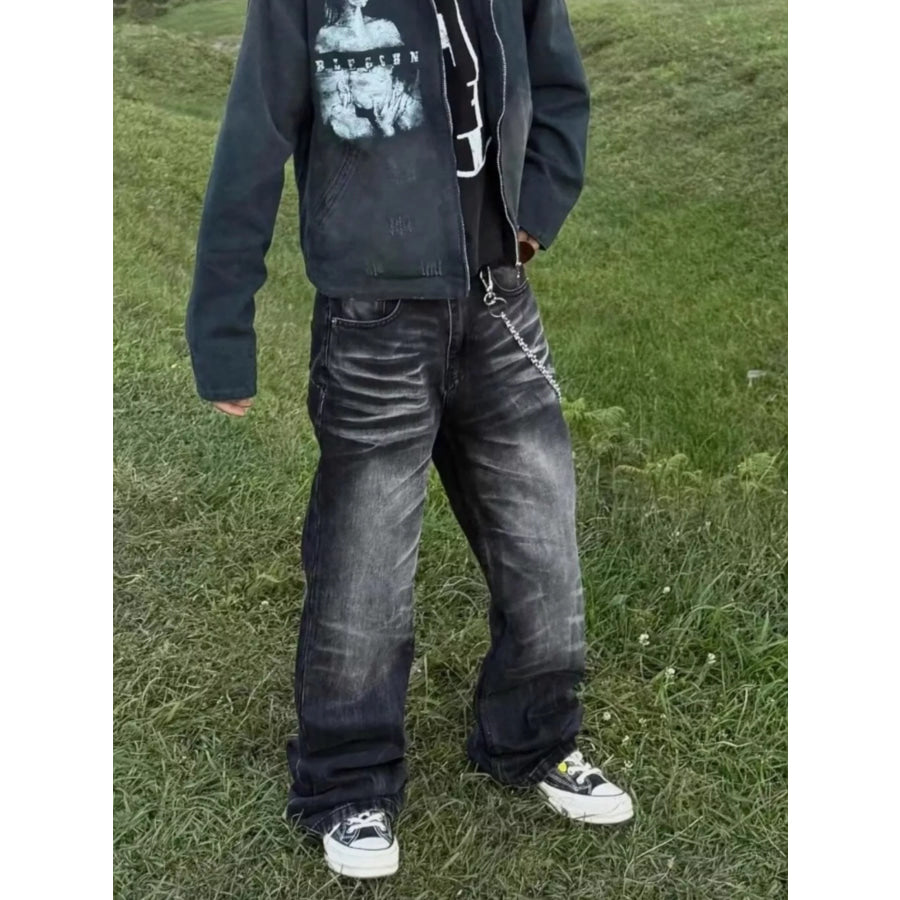 Men’s Full Size Wide Leg Jeans Plus Size Apparel and Accessories