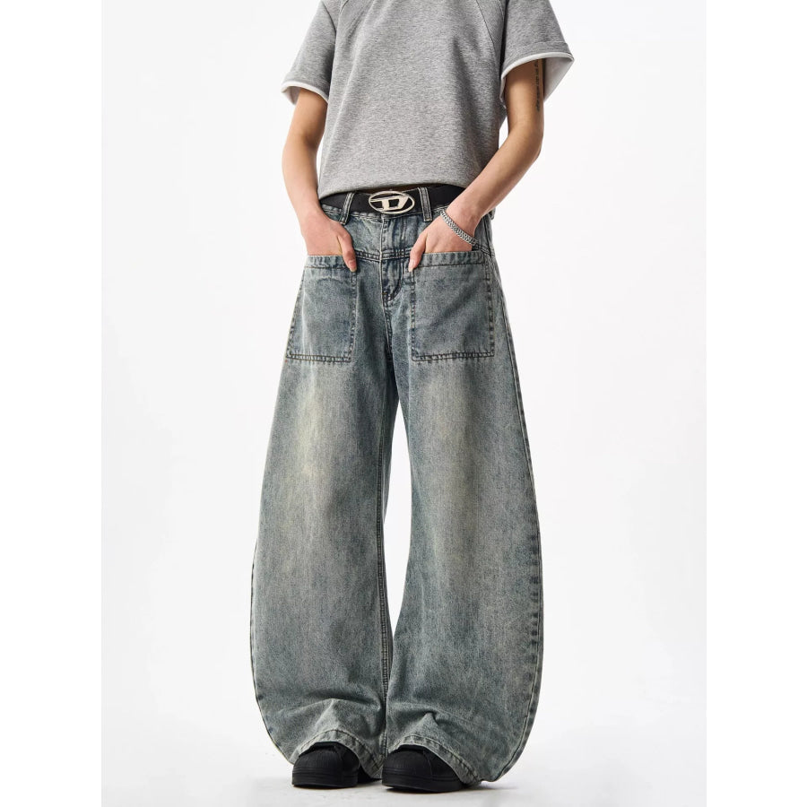 Men’s Full Size Wide Leg Jeans Plus Size Apparel and Accessories