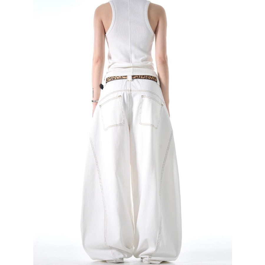 Men’s Full Size Wide Leg Jeans with Pockets Plus Size Apparel and Accessories