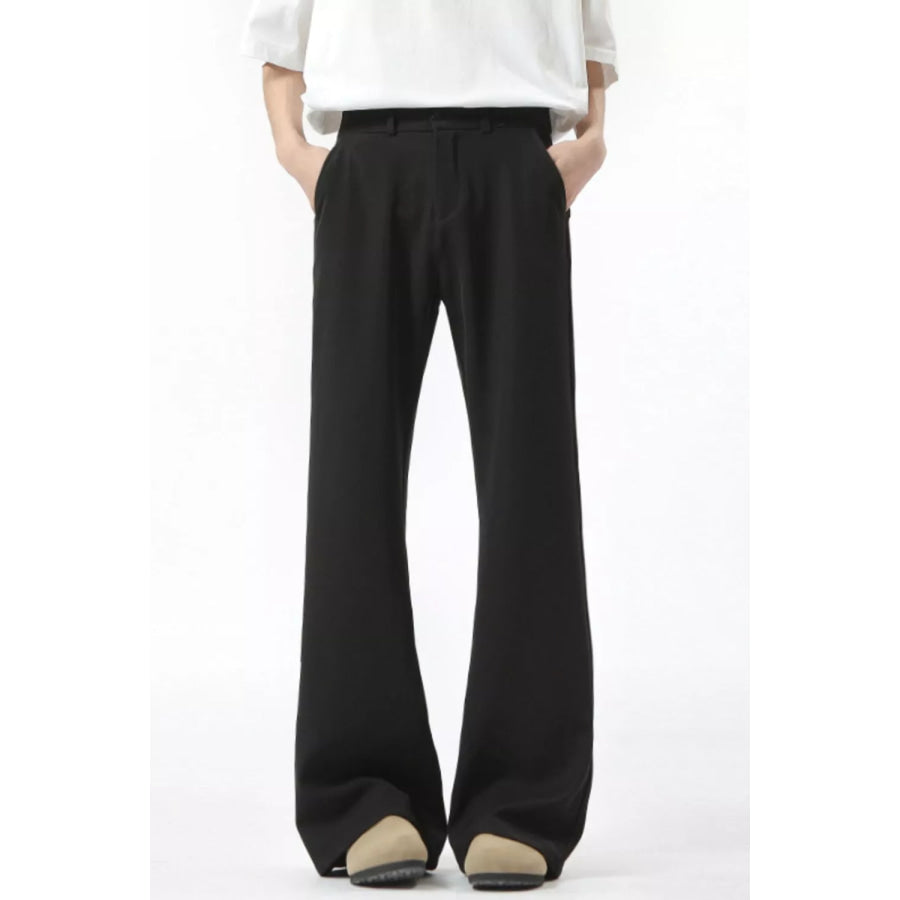Men’s Full Size Wide Leg Pants Plus Size Black / S Apparel and Accessories