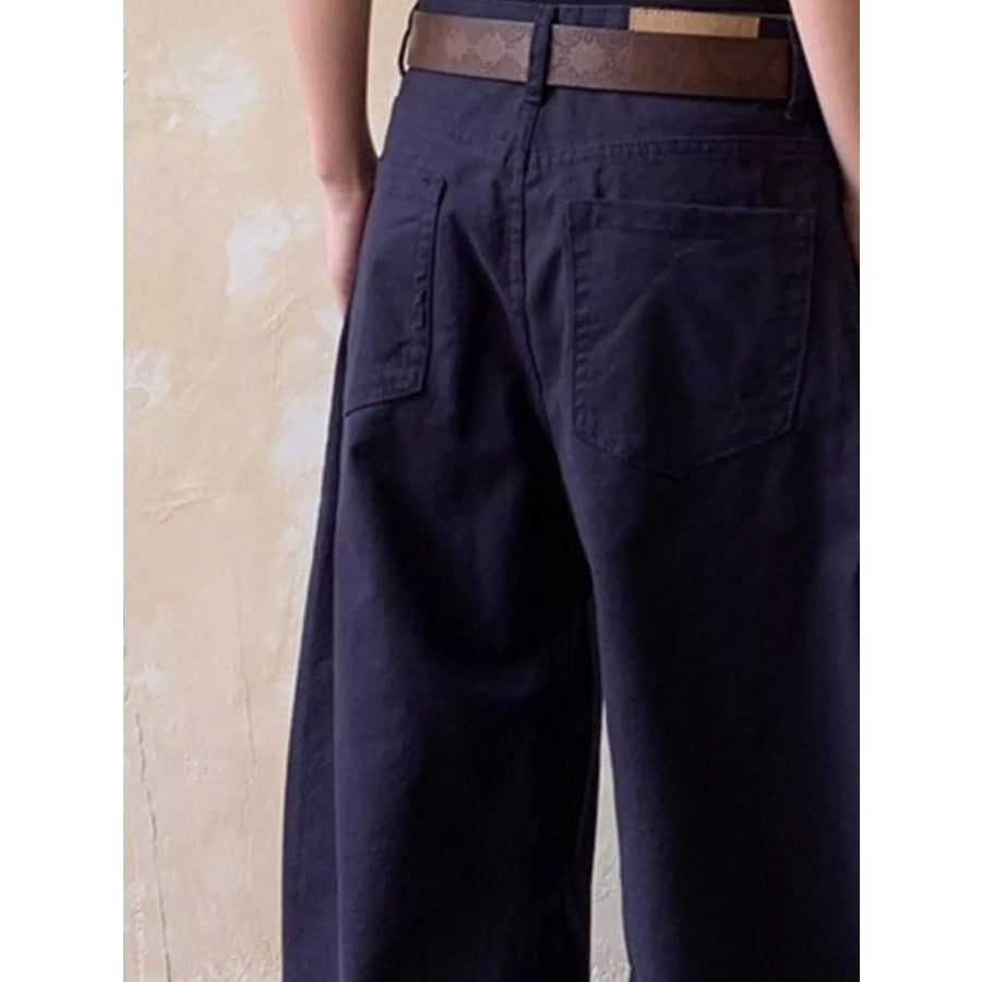 Men’s Full Size Wide Leg Pleated Pants Plus Size Apparel and Accessories