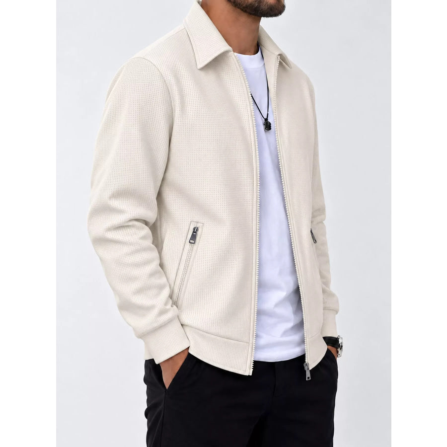 Men’s Full Size Zip Up Casual Jacket Plus Apparel and Accessories
