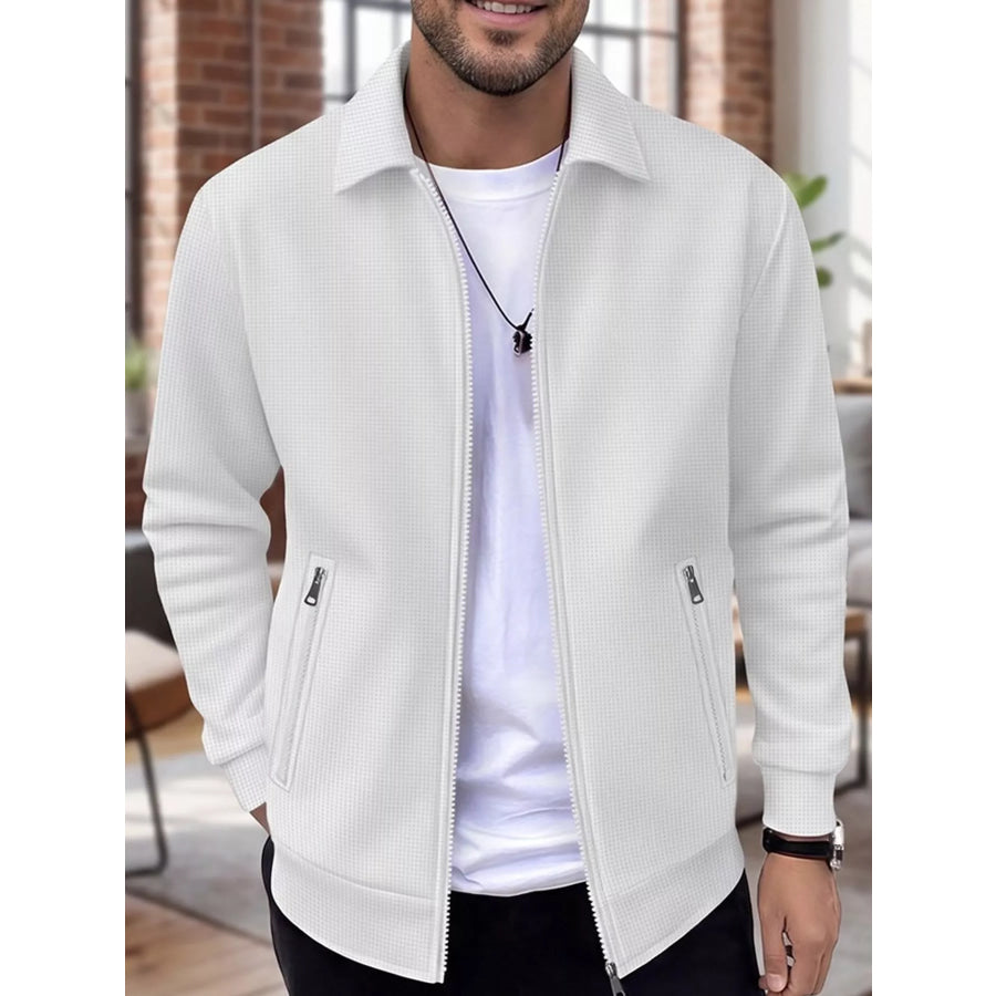 Men’s Full Size Zip Up Casual Jacket Plus Apparel and Accessories