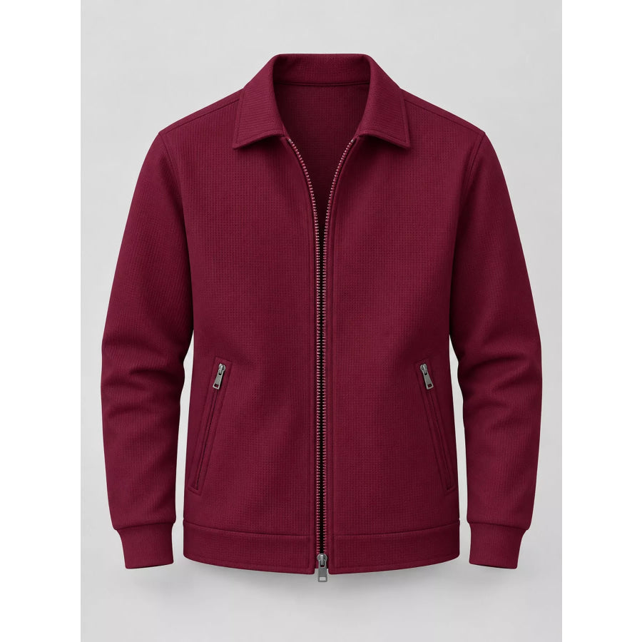 Men’s Full Size Zip Up Casual Jacket Plus Apparel and Accessories