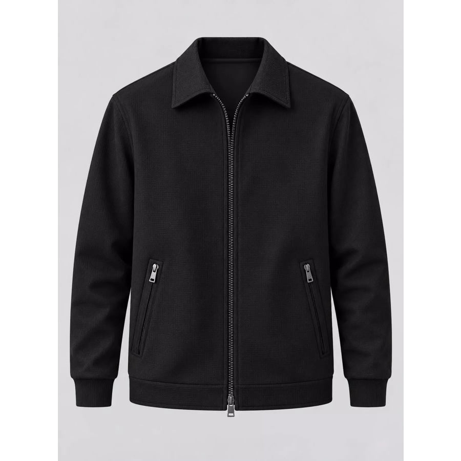 Men’s Full Size Zip Up Casual Jacket Plus Apparel and Accessories