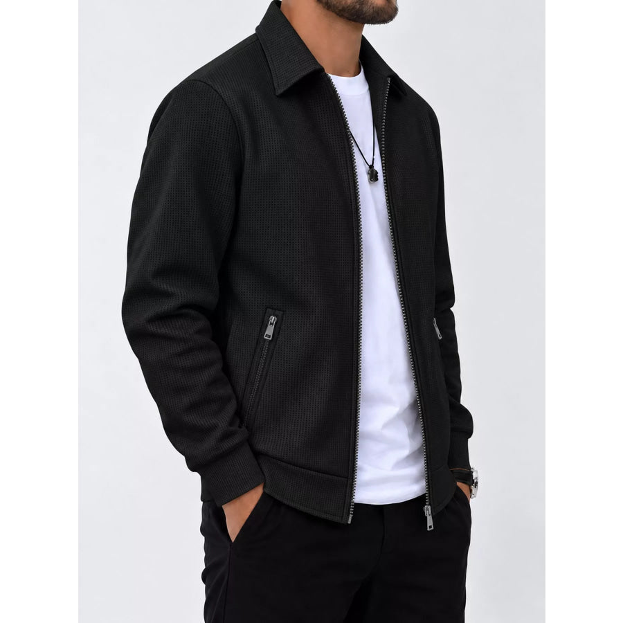 Men’s Full Size Zip Up Casual Jacket Plus Apparel and Accessories