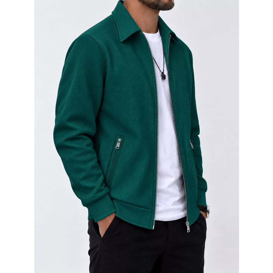 Men’s Full Size Zip Up Casual Jacket Plus Apparel and Accessories