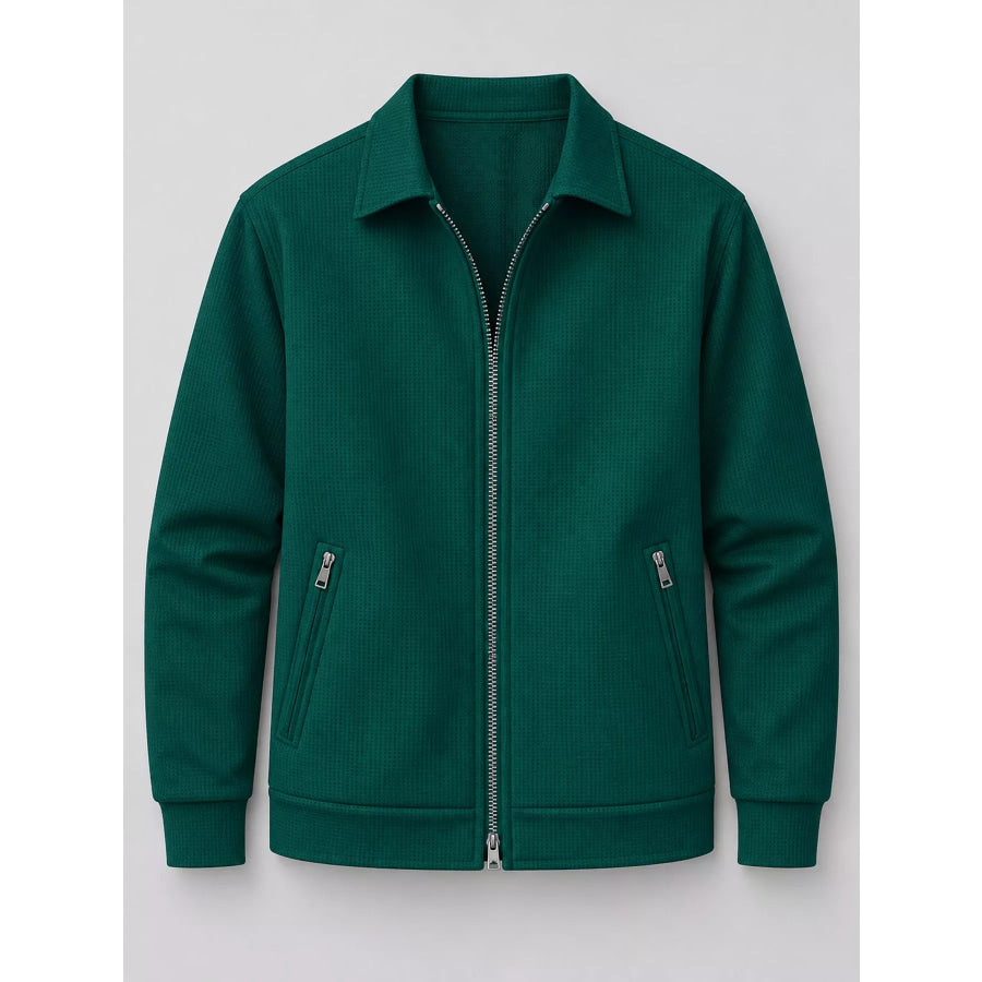 Men’s Full Size Zip Up Casual Jacket Plus Apparel and Accessories