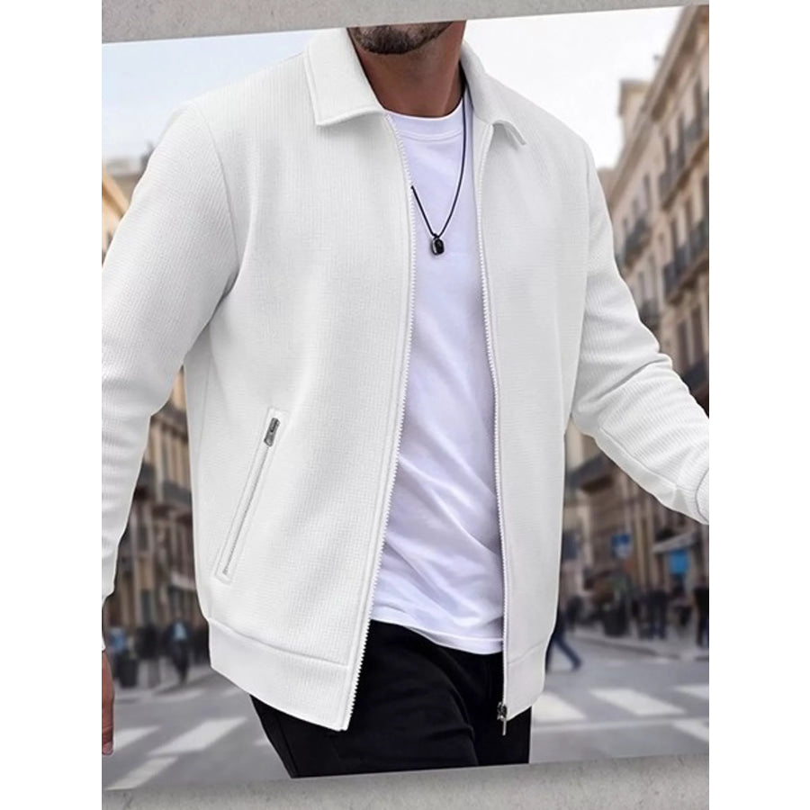 Men’s Full Size Zip Up Casual Jacket Plus Apparel and Accessories