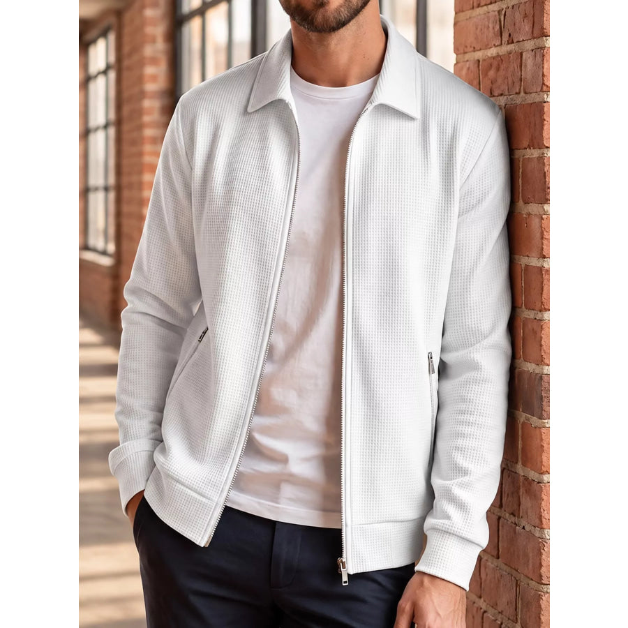 Men’s Full Size Zip Up Casual Jacket Plus Apparel and Accessories
