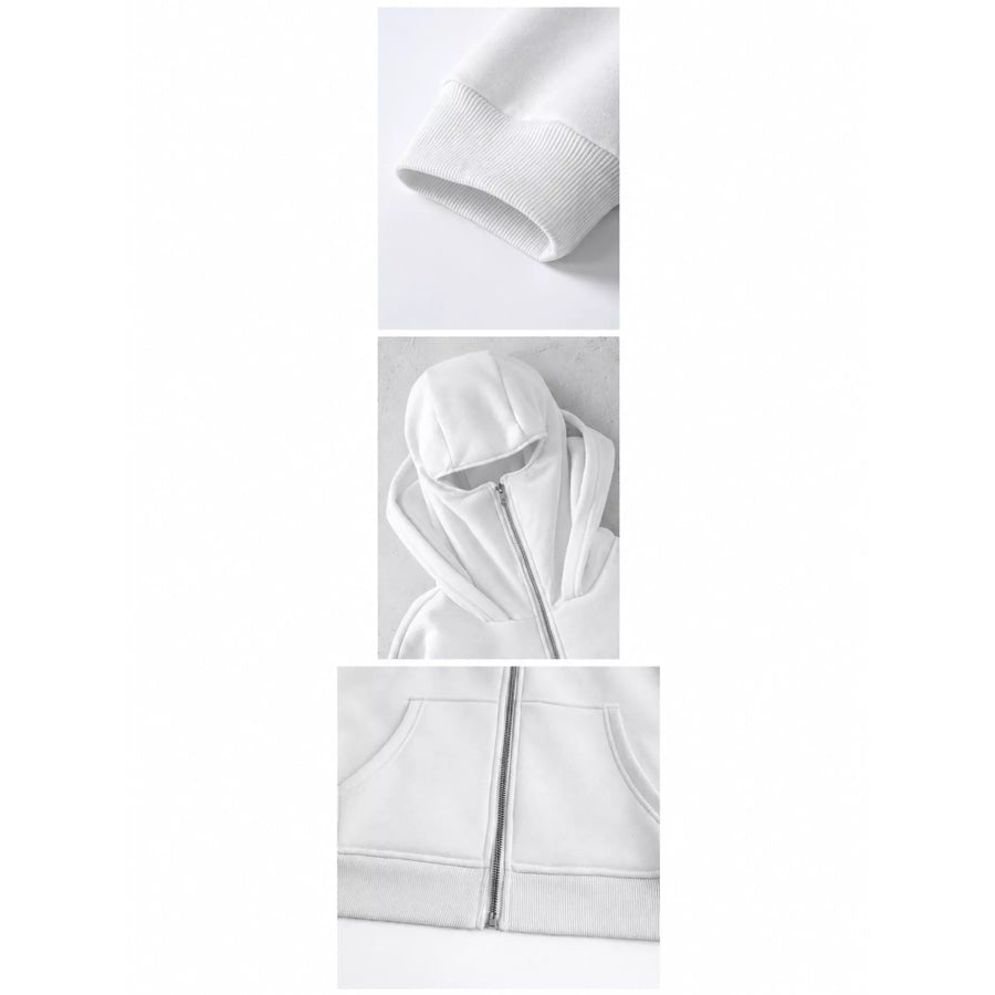Men’s Full Size Zip-Up Integrated Ski Hoodie with Pockets Plus Apparel and Accessories