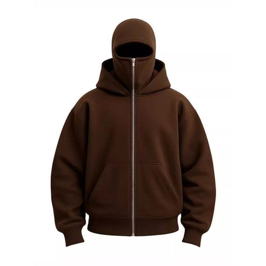 Men’s Full Size Zip-Up Integrated Ski Hoodie with Pockets Plus Apparel and Accessories