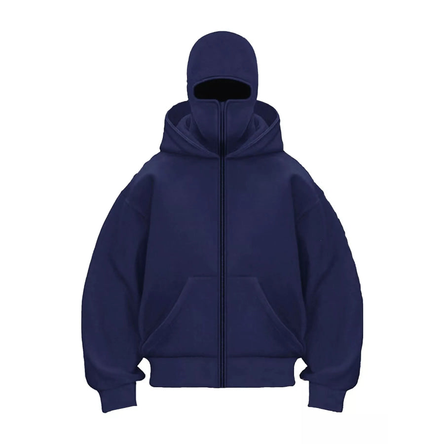 Men’s Full Size Zip-Up Integrated Ski Hoodie with Pockets Plus Apparel and Accessories