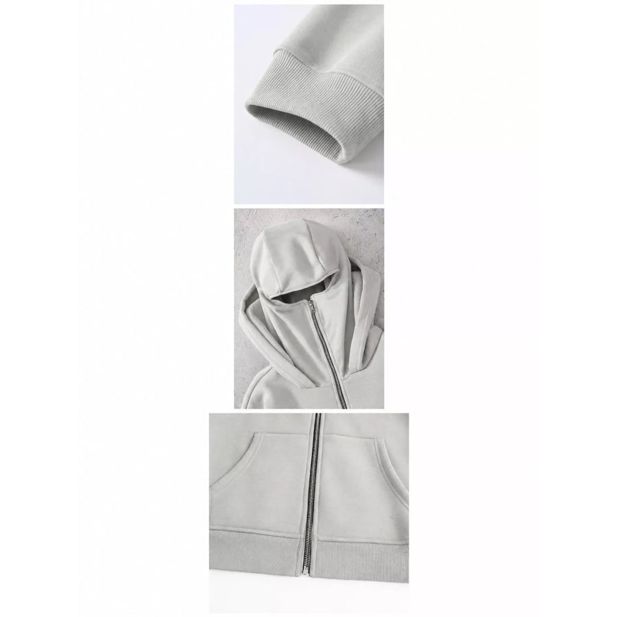 Men’s Full Size Zip-Up Integrated Ski Hoodie with Pockets Plus Apparel and Accessories