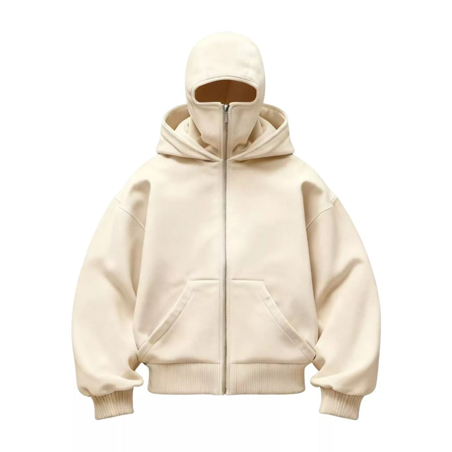 Men’s Full Size Zip-Up Integrated Ski Hoodie with Pockets Plus Apparel and Accessories