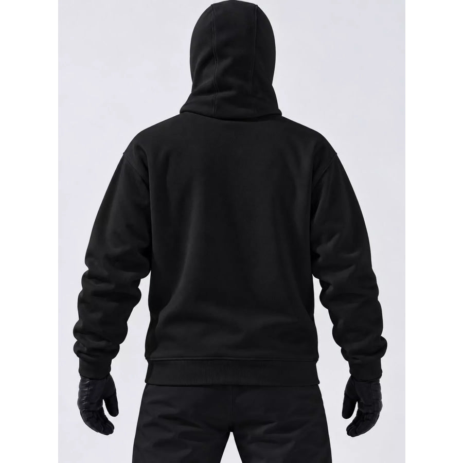 Men’s Full Size Zip-Up Integrated Ski Hoodie with Pockets Plus Apparel and Accessories