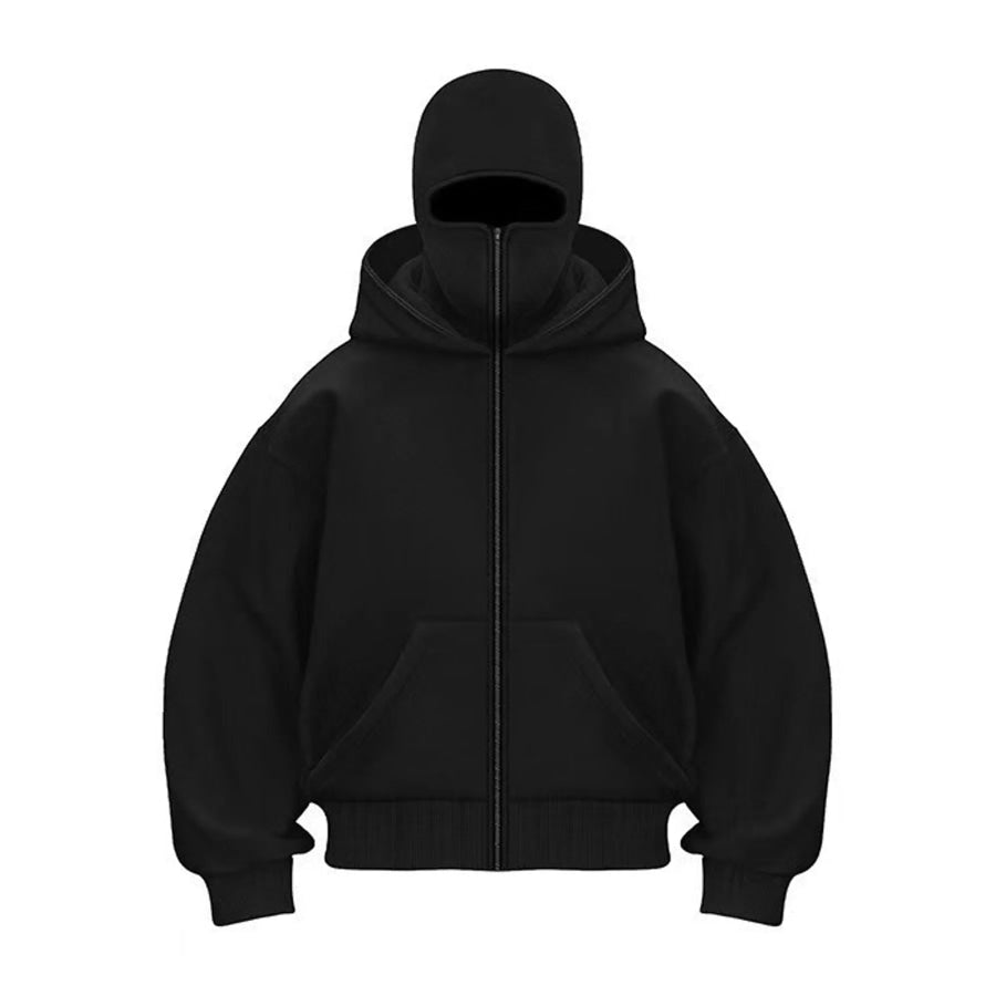 Men’s Full Size Zip-Up Integrated Ski Hoodie with Pockets Plus Apparel and Accessories