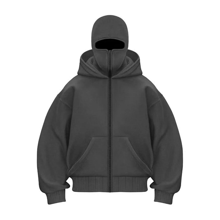 Men’s Full Size Zip-Up Integrated Ski Hoodie with Pockets Plus Apparel and Accessories