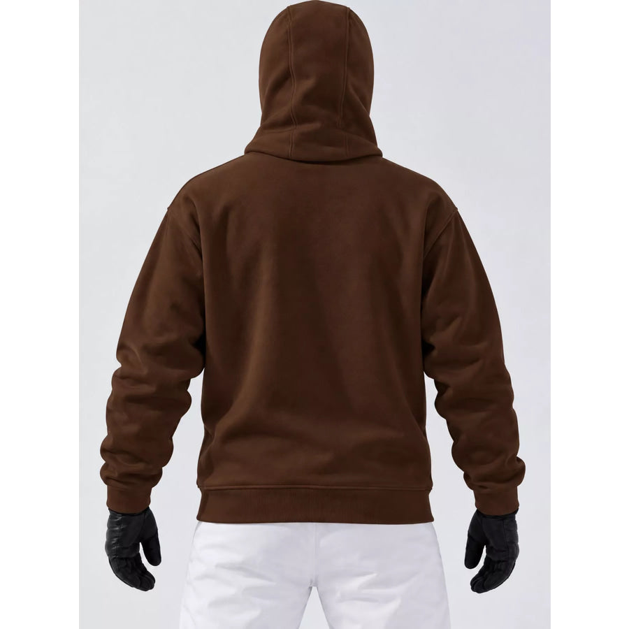 Men’s Full Size Zip-Up Integrated Ski Hoodie with Pockets Plus Apparel and Accessories