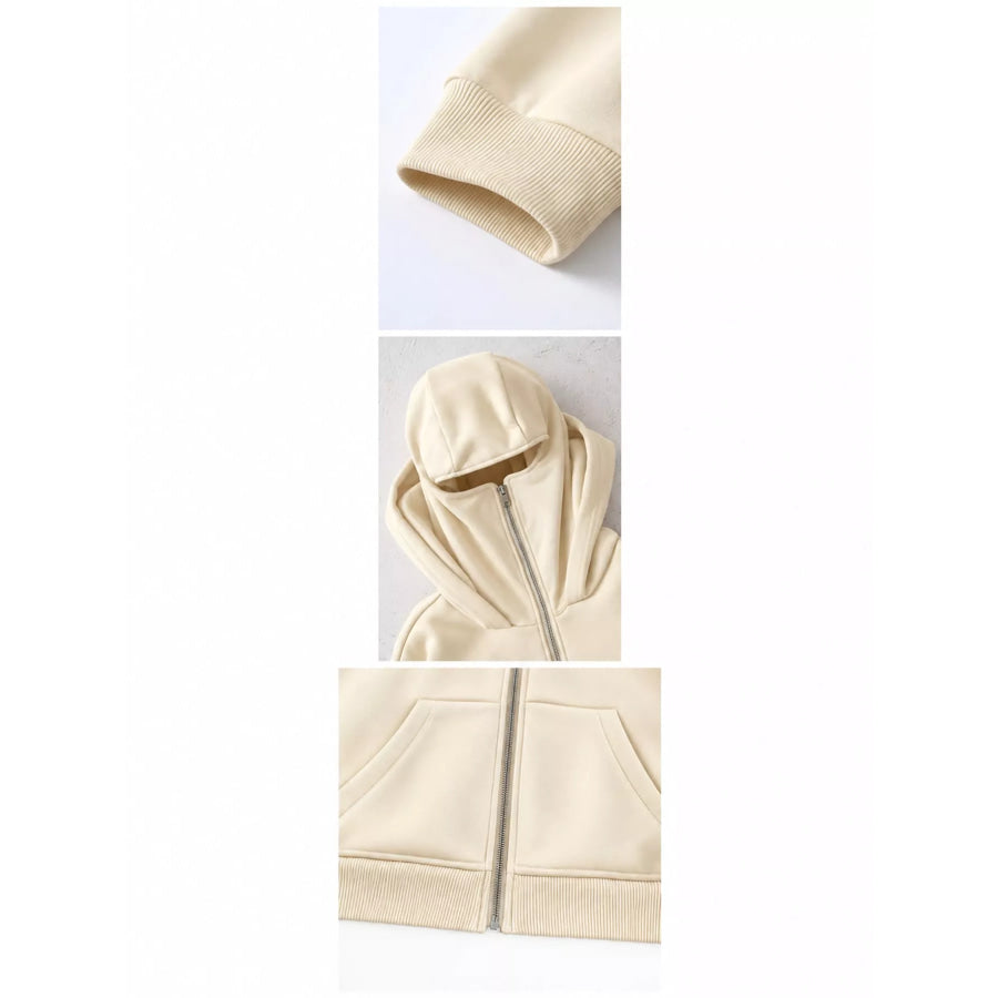 Men’s Full Size Zip-Up Integrated Ski Hoodie with Pockets Plus Apparel and Accessories