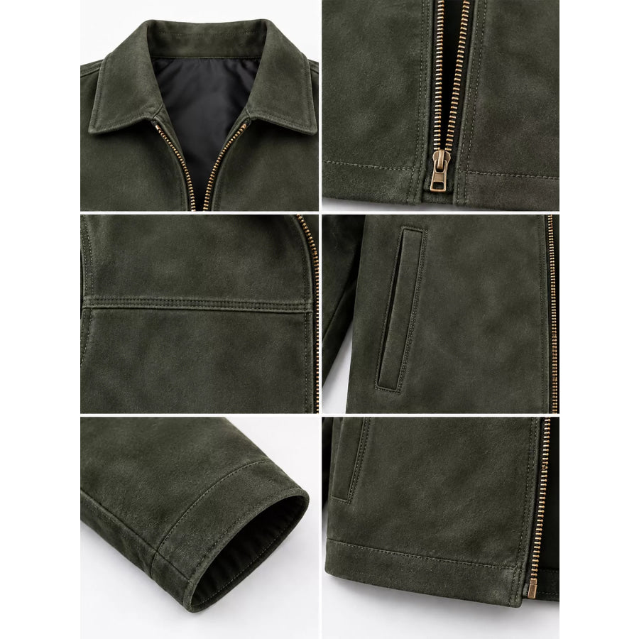Men’s Full Size Zip Up Long Sleeve Jacket Plus Apparel and Accessories