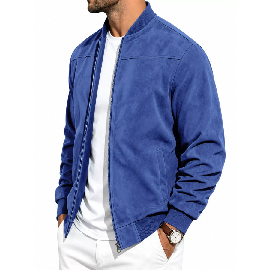Men’s Full Size Zip Up Long Sleeve Jacket Plus Apparel and Accessories