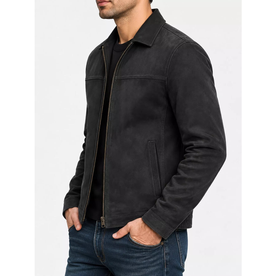Men’s Full Size Zip Up Long Sleeve Jacket Plus Apparel and Accessories