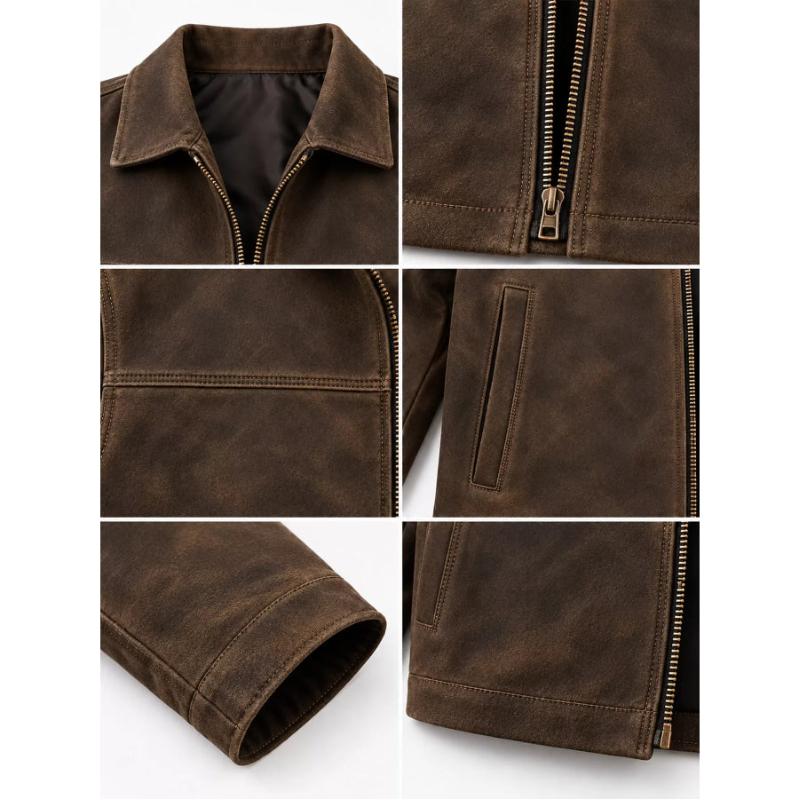 Men’s Full Size Zip Up Long Sleeve Jacket Plus Apparel and Accessories