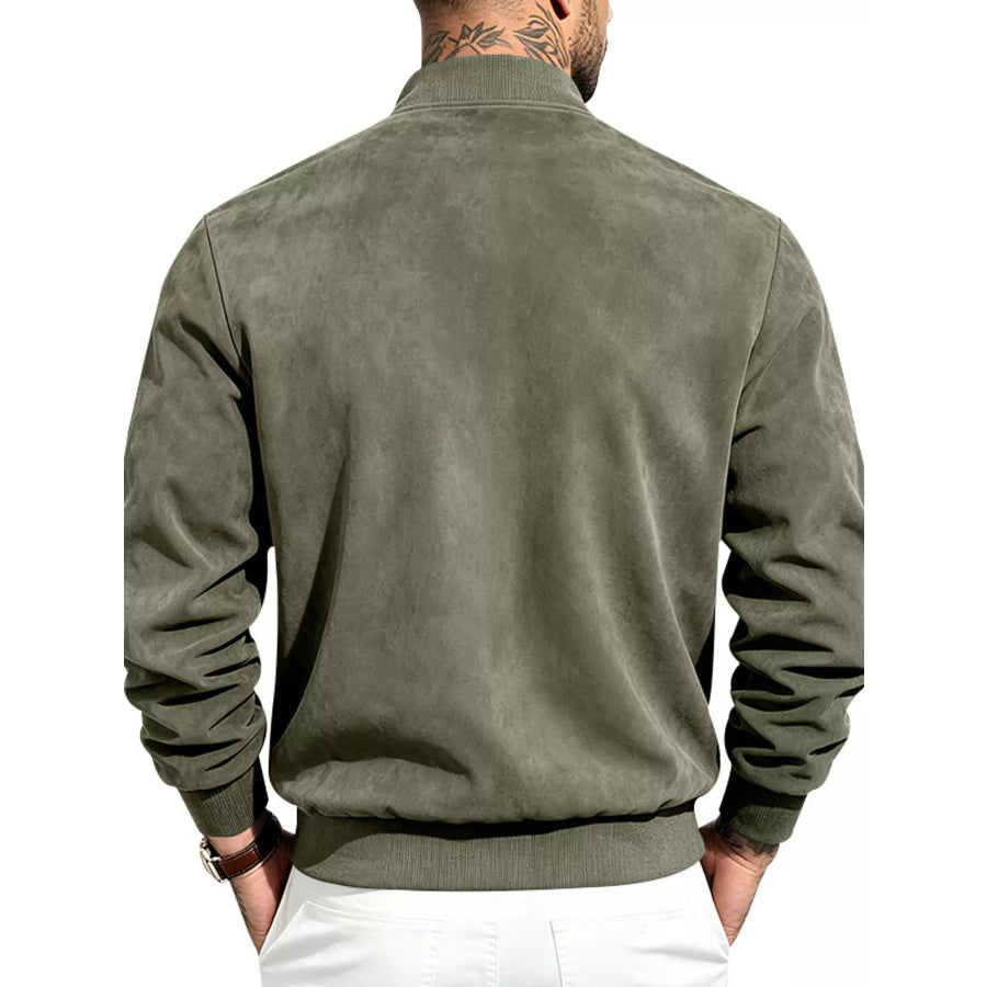 Men’s Full Size Zip Up Long Sleeve Jacket Plus Apparel and Accessories